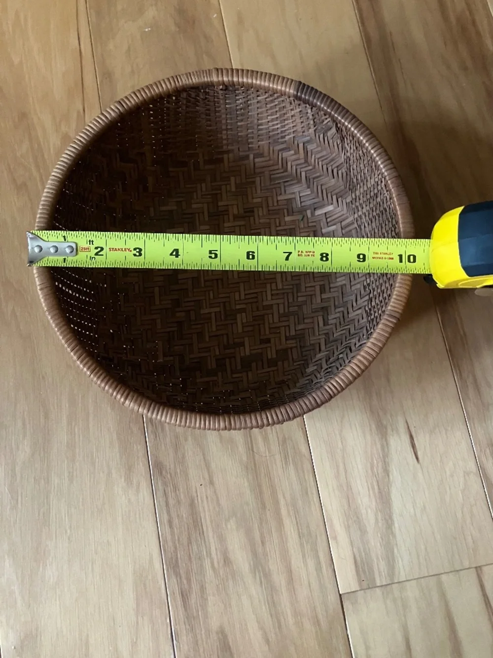 Artisanal Hand-Woven Lidded Rattan Basket in Warm Chestnut